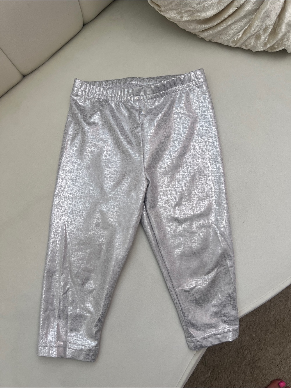 Carter's Shimmering Silver Girls Leggings